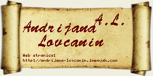 Andrijana Lovčanin vizit kartica